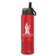 aerial view a red wave tritan(r) bottle with ring - straw lid - 24 oz, image 1 of 2