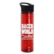 a black lid & transparent red bottle 24 oz slim fit water bottles with pop - up sip lid