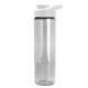 a white lid & clear bottle wave tritan(r) bottle with drink - thru lid - 24 oz