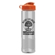 a orange lid & clear bottle garyline(r) wave tritan(r) bottle with flip lid - 24 oz