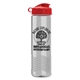 a red lid & clear bottle garyline(r) wave tritan(r) bottle with flip lid - 24 oz