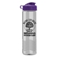 a violet lid & clear bottle garyline(r) wave tritan(r) bottle with flip lid - 24 oz