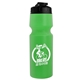 aerial view a black lid & translucent green bottle the venture bike bottles - 24 oz sport bottles with usa flip lid, image 1 of 2