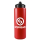 aerial view a black lid & red bottle the sports quart - 32 oz sports bottle, image 1 of 2