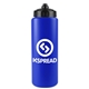 aerial view a black lid & royal blue bottle the sports quart - 32 oz sports bottle, image 1 of 2