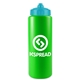 a cyan lid & neon green bottle the sports quart - 32 oz sports bottle