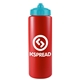 a cyan lid & red bottle the sports quart - 32 oz sports bottle