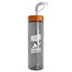 a orange lid & transparent smoke bottle 24 oz slim fit water bottle with straw lid