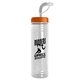 a orange lid & clear bottle 24 oz slim fit water bottle with straw lid