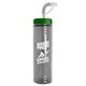 a green lid & transparent smoke bottle 24 oz slim fit water bottle with straw lid