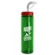 a red lid & transparent green bottle 24 oz slim fit water bottle with straw lid