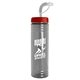 a red lid & transparent smoke bottle 24 oz slim fit water bottle with straw lid
