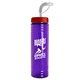 a red lid & transparent violet bottle 24 oz slim fit water bottle with straw lid