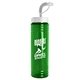 a white lid & transparent green bottle 24 oz slim fit water bottle with straw lid