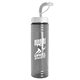 a white lid & transparent smoke bottle 24 oz slim fit water bottle with straw lid