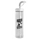 a white lid & clear bottle 24 oz slim fit water bottle with straw lid