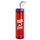 a violet lid & red bottle 24 oz slim fit water bottle with straw lid