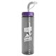 a violet lid & transparent smoke bottle 24 oz slim fit water bottle with straw lid
