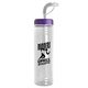 a violet lid & clear bottle 24 oz slim fit water bottle with straw lid