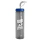 a blue lid & transparent smoke bottle 24 oz slim fit water bottle with straw lid
