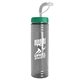 a teal lid & transparent smoke bottle 24 oz slim fit water bottle with straw lid