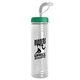 a teal lid & clear bottle 24 oz slim fit water bottle with straw lid