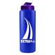 a transparent violet lid & royal blue bottle the sports quart usa flip lid - 32 oz sports bottle