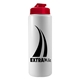 a transparent red lid & white bottle the sports quart usa flip lid - 32 oz sports bottle