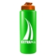 a transparent orange lid & neon green bottle the sports quart usa flip lid - 32 oz sports bottle