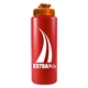 a transparent orange lid & red bottle the sports quart usa flip lid - 32 oz sports bottle