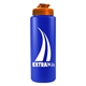 a transparent orange lid & royal blue bottle the sports quart usa flip lid - 32 oz sports bottle