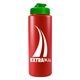 a transparent green lid & red bottle the sports quart usa flip lid - 32 oz sports bottle