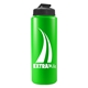 aerial view a black lid & neon green bottle the sports quart usa flip lid - 32 oz sports bottle, image 1 of 2