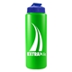a royal blue lid & neon green bottle the sports quart usa flip lid - 32 oz sports bottle