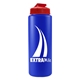 a red lid & royal blue bottle the sports quart usa flip lid - 32 oz sports bottle