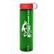 a red lid & transparent green bottle 24 oz slim fit water bottle with tethered lid