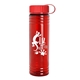 a red lid & transparent red bottle 24 oz slim fit water bottle with tethered lid
