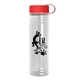 a red lid & clear bottle 24 oz slim fit water bottle with tethered lid