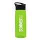 aerial view a black lid & transparent lime green bottle the flair - 26 oz transparent tritan(tm) bottle with pop - up lid, image 1 of 2