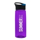 a black with blue flip tab lid & transparent violet bottle the flair - 26 oz transparent tritan(tm) bottle with pop - up lid