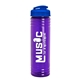 a translucent blue lid & transparent violet bottle 24 oz slim fit water bottle with flip lid