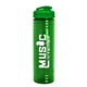 a translucent green lid & transparent green bottle 24 oz slim fit water bottle with flip lid