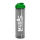 a translucent green lid & transparent smoke bottle 24 oz slim fit water bottle with flip lid