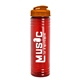 a translucent orange lid & transparent red bottle 24 oz slim fit water bottle with flip lid
