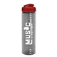 a translucent red lid & transparent smoke bottle 24 oz slim fit water bottle with flip lid