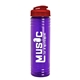 a translucent red lid & transparent violet bottle 24 oz slim fit water bottle with flip lid