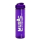 a translucent violet lid & transparent violet bottle 24 oz slim fit water bottle with flip lid