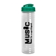 a translucent teal lid & clear bottle 24 oz slim fit water bottle with flip lid