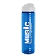 a white lid & transparent blue bottle 24 oz slim fit water bottle with flip lid