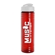 a white lid & transparent red bottle 24 oz slim fit water bottle with flip lid